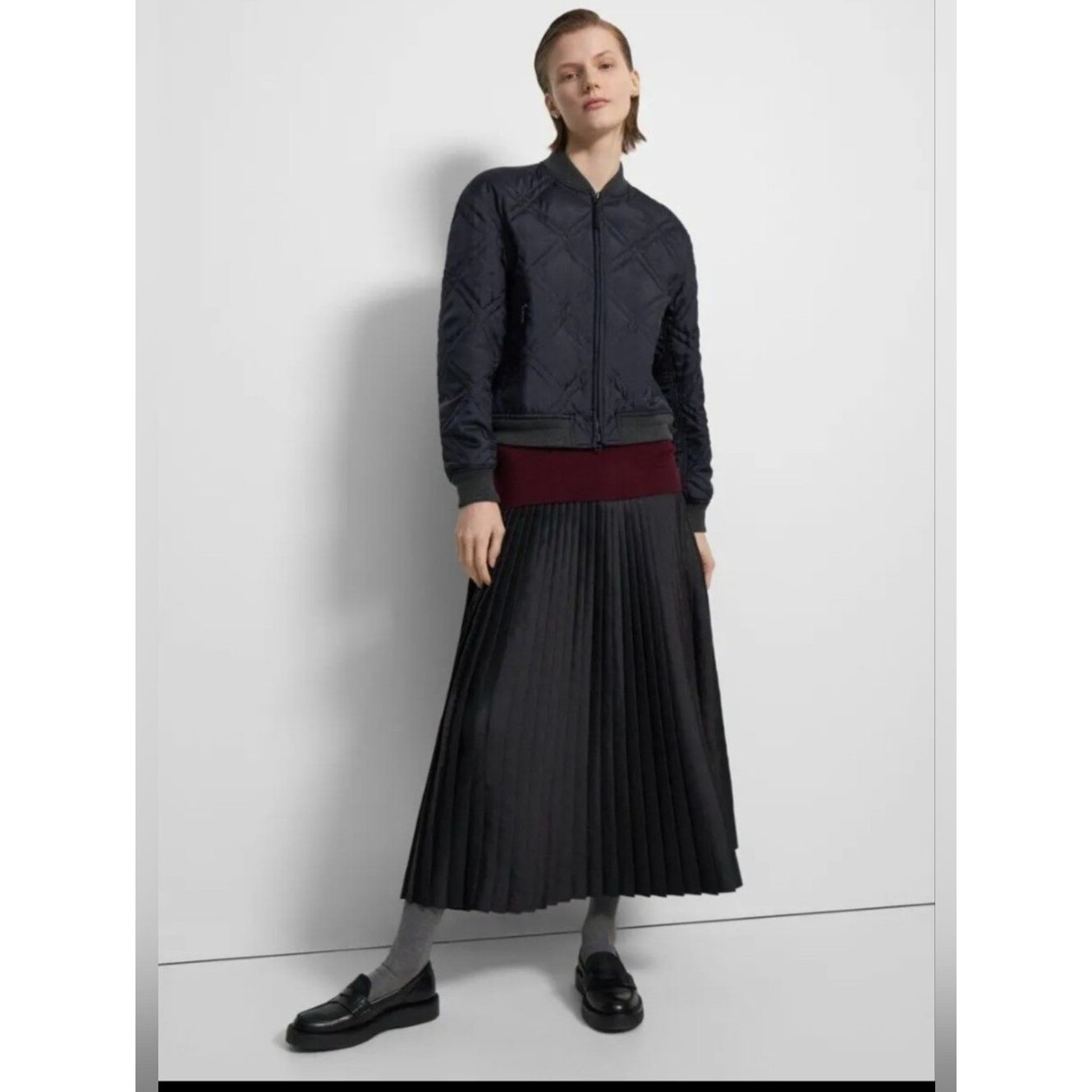 Theory Project Women's Crinkle Twill Bomber Jacket Size M
